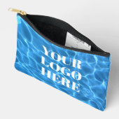 Aqua Blue Swimming Pool Photo for Your Logo Zubehörtasche (Offen)