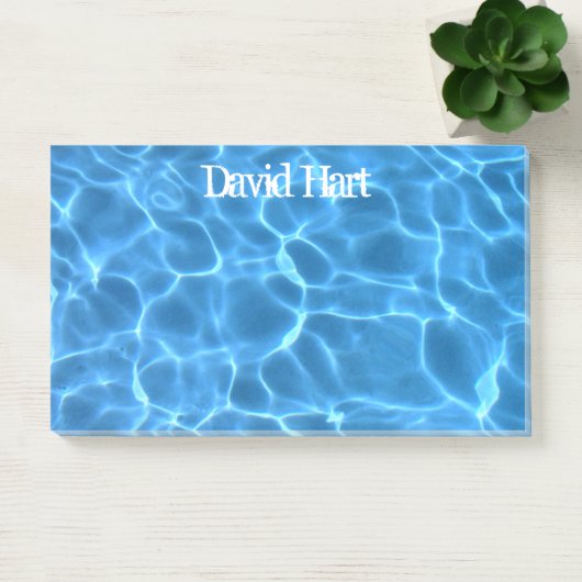 Aqua Blue Swimming Pool Photo Post-it Klebezettel (Büro)
