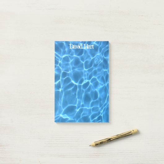 Aqua Blue Swimming Pool Post-it Klebezettel (Auf Schreibtisch)