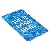 Aqua Blue Swimming Pool Vertical Photo Your Logo Magnet (Rechte Seite)