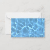 Aqua Blue Swimmingpool Soft Colors Foto Mitteilungskarte (Rückseite)