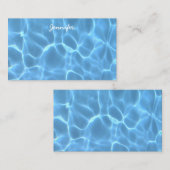 Aqua Blue Swimmingpool Soft Colors Foto Mitteilungskarte (Vorne/Hinten)