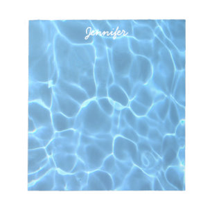 Aqua Blue Swimmingpool Soft Colors Foto Notizblock