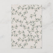 Aqua Blue Teapot Hochzeitsempfang Begleitkarte (Rückseite)