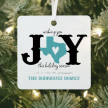 Aqua Blue Texas JOY Foto Holiday