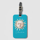 Aqua Blue Traum Sizilien Gepäckanhänger (Vorderseite Vertikal)