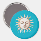 Aqua Blue Traum Sizilien Magnet (Vorderseite/Rückseite)