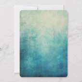 Aqua Blue Tropical Palm Trees Wedding Einladung (Rückseite)