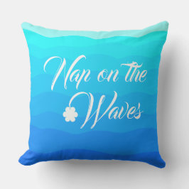 Aqua Blue Tropical Sommer Aquarellfarbe Künstleris Kissen