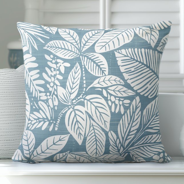 Aqua Blue Tropical Throw Kissen (Von Creator hochgeladen)