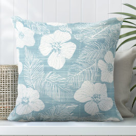 Aqua Blue Tropical Throw Kissen