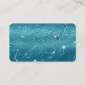 Aqua Blue Turquoise Marble Wedding Tischnummer Platzkarte (Rückseite)