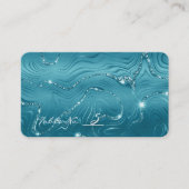 Aqua Blue Turquoise Marble Wedding Tischnummer Platzkarte (Vorderseite)