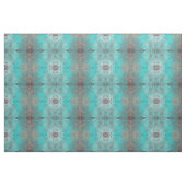 Aqua Blue Turquoise und Gray Motif Stoff (Fat Quarter (45,7 x 55,9 cm))