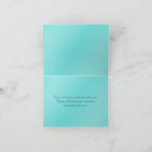 Aqua Blue und Black Glitzer Herzlichen Dank Dankeskarte (Innenseite)