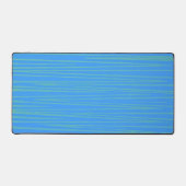 Aqua Blue und Green 70er Jahre Style Stripe Desk M Schreibtischunterlage (Vorderseite)