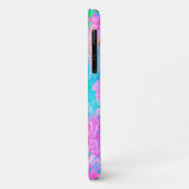 Aqua Blue und Hot Pink Hydrangea Landschaft Case-Mate iPhone Hülle (Hinten/Links)