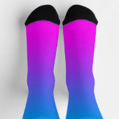 Aqua Blue und Hot Pink Ombre Socken (Oben)