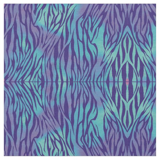 Aqua Blue und Lila Zebrastreifen Stoff (Nahaufnahme)