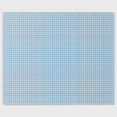 Aqua Blue und White Gingham Geschenkpapier (Flach)