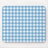 Aqua Blue und White Gingham Mousepad (Vorne)