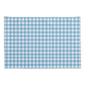 Aqua Blue und White Gingham Pattern Kissenbezug (Rückseite-Rechts)