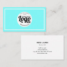 Aqua Blue und White Logo Beruflich