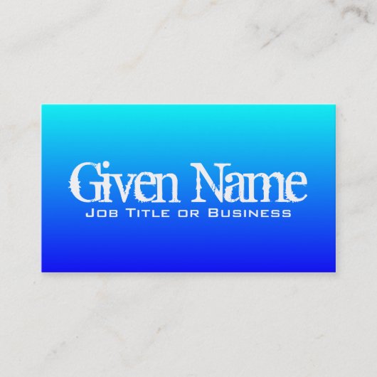 Aqua Blue Visitenkarte (Vorderseite)