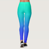 Aqua Blue Volllänge für Frauen Leggings (Rückseite)