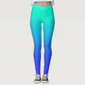 Aqua Blue Volllänge für Frauen Leggings (Vorderseite)