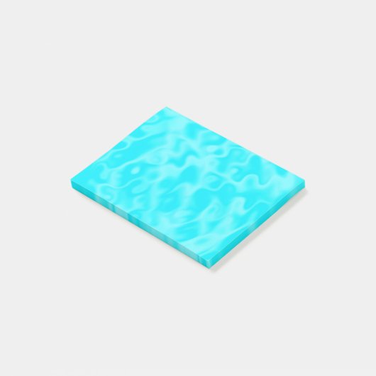 Aqua Blue Water Background Blank Post-it Klebezettel (angewinkelt)