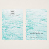 Aqua Blue Water Custom Logo Ohrring Display Karte (Vorne & Hinten)
