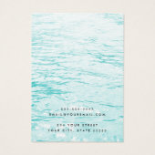 Aqua Blue Water Custom Logo Ohrring Display Karte (Rückseite)