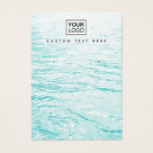 Aqua Blue Water Custom Logo Ohrring Display Karte (Vorderseite)