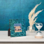 Aqua Blue Water Muster, rippende Ozeanwellen Fotoplatte (InSitu)