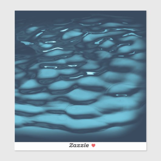 Aqua Blue Water Waves Aufkleber (Blatt)