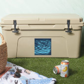 Aqua Blue Water Waves Aufkleber (Kühler)