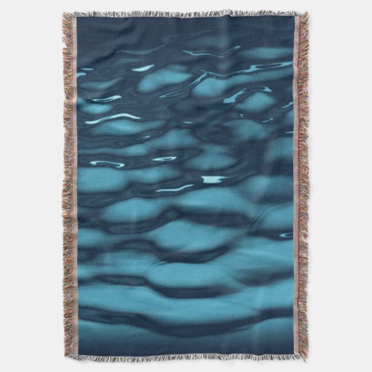 Aqua Blue Water Waves Decke (Vorderseite Vertikal)