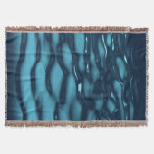 Aqua Blue Water Waves Decke (Vorderseite)