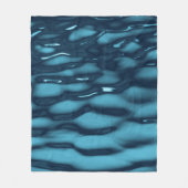 Aqua Blue Water Waves Fleecedecke (Vorderseite)