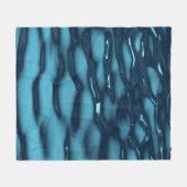 Aqua Blue Water Waves Fleecedecke (Vorderseite (Horizontal))