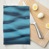 Aqua Blue Water Waves Geschirrtuch (Viertel Falte)