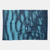 Aqua Blue Water Waves Geschirrtuch (Horizontal)