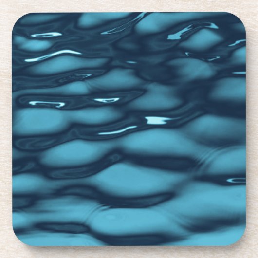 Aqua Blue Water Waves Getränkeuntersetzer (Vorderseite)