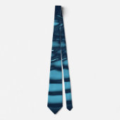 Aqua Blue Water Waves Krawatte (Vorderseite)