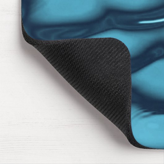 Aqua Blue Water Waves Mousepad (Ecke)