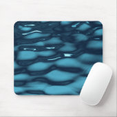 Aqua Blue Water Waves Mousepad (Mit Mouse)