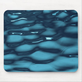 Aqua Blue Water Waves Mousepad