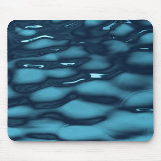 Aqua Blue Water Waves Mousepad (Vorne)