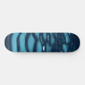 Aqua Blue Water Waves Skateboard (Horizontal)